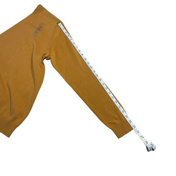 NWT NORTHERN REFLECTIONS Mock Neck Boxy Sweater 100% Cotton Mustard Tan Sz Large - Picture 12 of 12